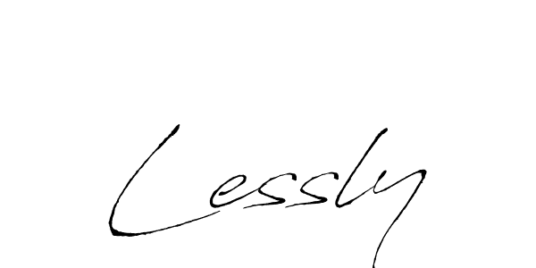How to make Lessly signature? Antro_Vectra is a professional autograph style. Create handwritten signature for Lessly name. Lessly signature style 6 images and pictures png