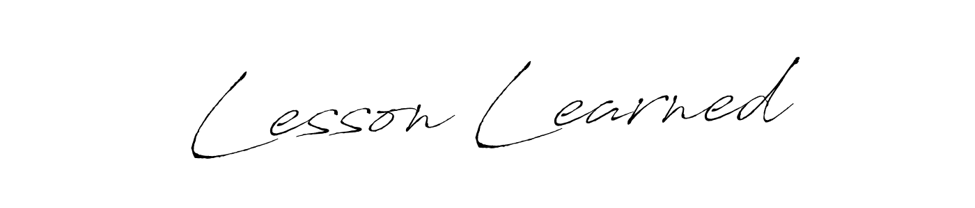 Make a beautiful signature design for name Lesson Learned. With this signature (Antro_Vectra) style, you can create a handwritten signature for free. Lesson Learned signature style 6 images and pictures png
