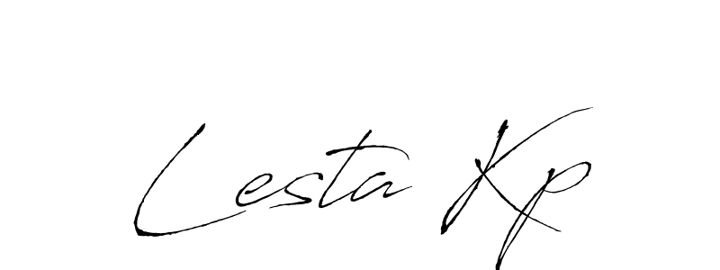 Use a signature maker to create a handwritten signature online. With this signature software, you can design (Antro_Vectra) your own signature for name Lesta Kp. Lesta Kp signature style 6 images and pictures png