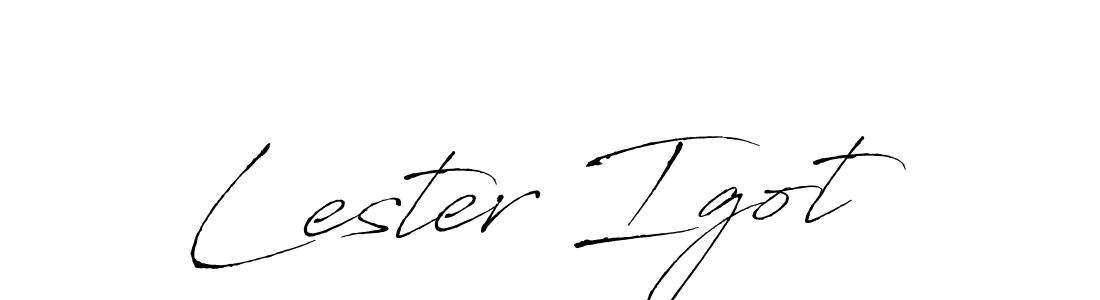 Use a signature maker to create a handwritten signature online. With this signature software, you can design (Antro_Vectra) your own signature for name Lester Igot. Lester Igot signature style 6 images and pictures png