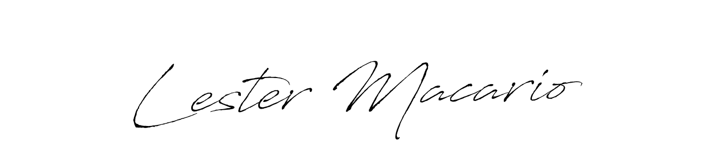 Similarly Antro_Vectra is the best handwritten signature design. Signature creator online .You can use it as an online autograph creator for name Lester Macario. Lester Macario signature style 6 images and pictures png