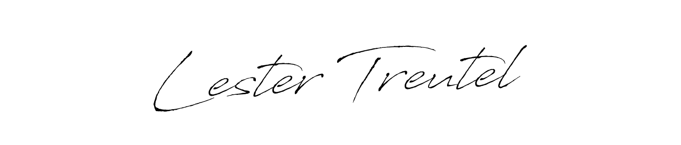 Make a beautiful signature design for name Lester Treutel. With this signature (Antro_Vectra) style, you can create a handwritten signature for free. Lester Treutel signature style 6 images and pictures png