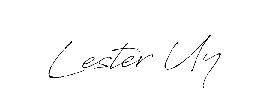 Lester Uy stylish signature style. Best Handwritten Sign (Antro_Vectra) for my name. Handwritten Signature Collection Ideas for my name Lester Uy. Lester Uy signature style 6 images and pictures png