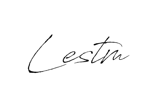 Make a beautiful signature design for name Lestm. With this signature (Antro_Vectra) style, you can create a handwritten signature for free. Lestm signature style 6 images and pictures png