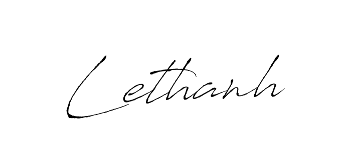 Lethanh stylish signature style. Best Handwritten Sign (Antro_Vectra) for my name. Handwritten Signature Collection Ideas for my name Lethanh. Lethanh signature style 6 images and pictures png