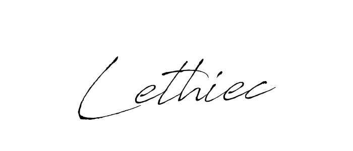 Design your own signature with our free online signature maker. With this signature software, you can create a handwritten (Antro_Vectra) signature for name Lethiec. Lethiec signature style 6 images and pictures png