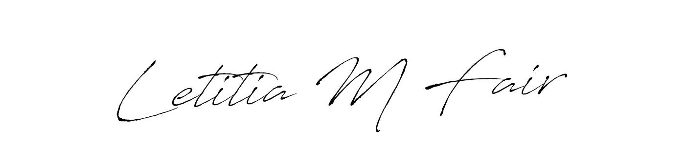 Also You can easily find your signature by using the search form. We will create Letitia M Fair name handwritten signature images for you free of cost using Antro_Vectra sign style. Letitia M Fair signature style 6 images and pictures png