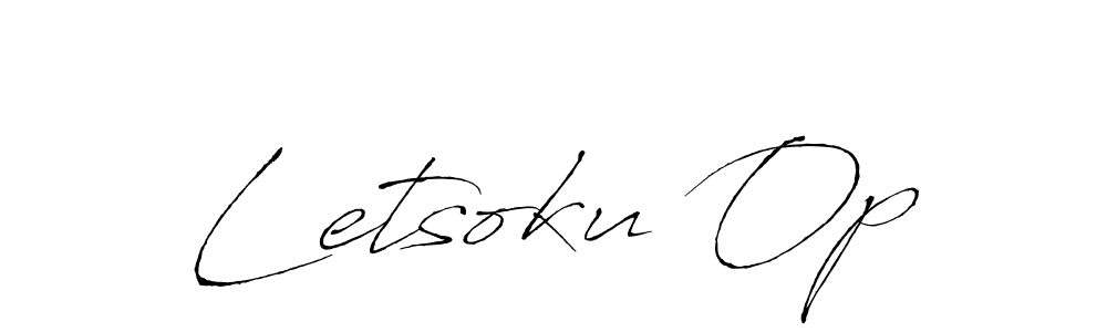 Antro_Vectra is a professional signature style that is perfect for those who want to add a touch of class to their signature. It is also a great choice for those who want to make their signature more unique. Get Letsoku Op name to fancy signature for free. Letsoku Op signature style 6 images and pictures png