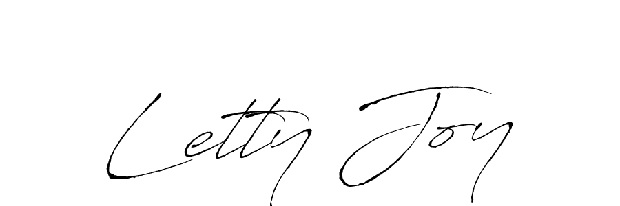 Use a signature maker to create a handwritten signature online. With this signature software, you can design (Antro_Vectra) your own signature for name Letty Joy. Letty Joy signature style 6 images and pictures png