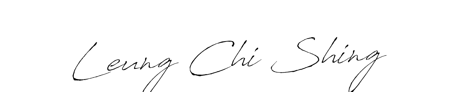 Antro_Vectra is a professional signature style that is perfect for those who want to add a touch of class to their signature. It is also a great choice for those who want to make their signature more unique. Get Leung Chi Shing name to fancy signature for free. Leung Chi Shing signature style 6 images and pictures png