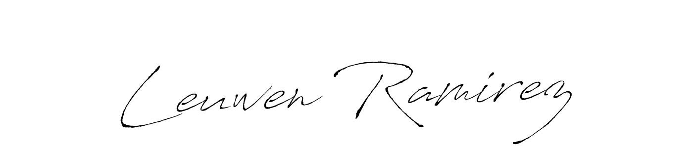 The best way (Antro_Vectra) to make a short signature is to pick only two or three words in your name. The name Leuwen Ramirez include a total of six letters. For converting this name. Leuwen Ramirez signature style 6 images and pictures png