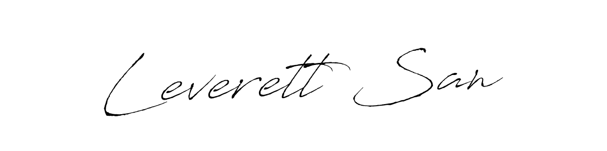 Also we have Leverett San name is the best signature style. Create professional handwritten signature collection using Antro_Vectra autograph style. Leverett San signature style 6 images and pictures png