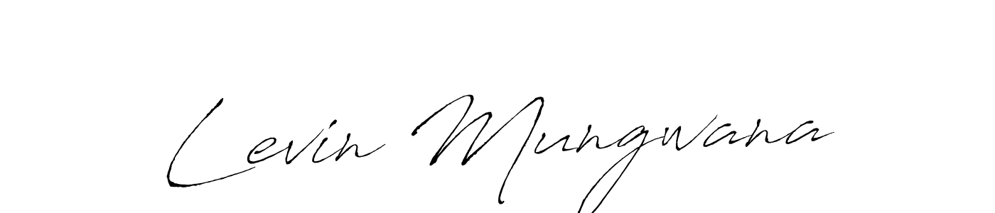 How to make Levin Mungwana name signature. Use Antro_Vectra style for creating short signs online. This is the latest handwritten sign. Levin Mungwana signature style 6 images and pictures png