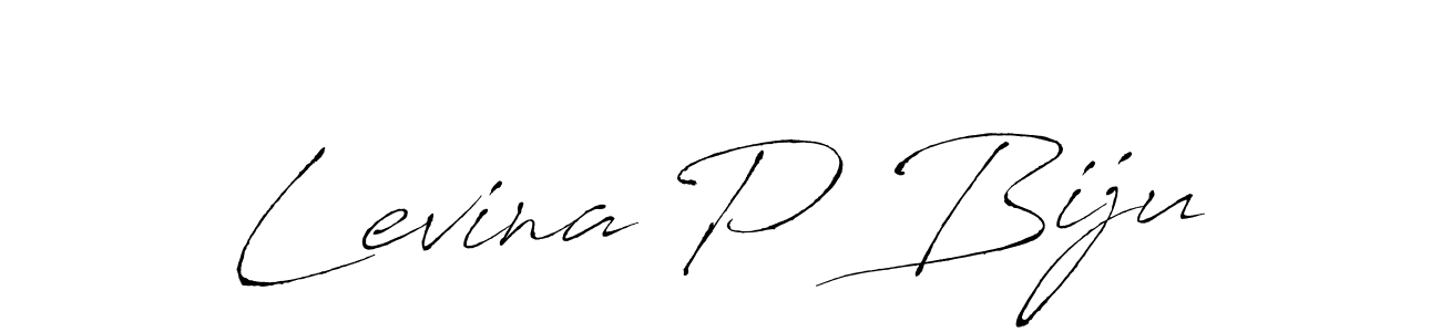 Antro_Vectra is a professional signature style that is perfect for those who want to add a touch of class to their signature. It is also a great choice for those who want to make their signature more unique. Get Levina P Biju name to fancy signature for free. Levina P Biju signature style 6 images and pictures png