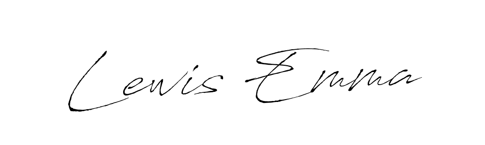 Make a beautiful signature design for name Lewis Emma. With this signature (Antro_Vectra) style, you can create a handwritten signature for free. Lewis Emma signature style 6 images and pictures png