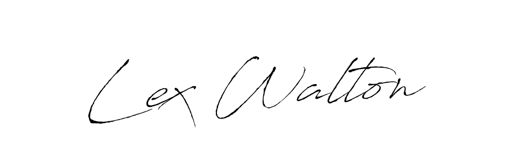 Lex Walton stylish signature style. Best Handwritten Sign (Antro_Vectra) for my name. Handwritten Signature Collection Ideas for my name Lex Walton. Lex Walton signature style 6 images and pictures png
