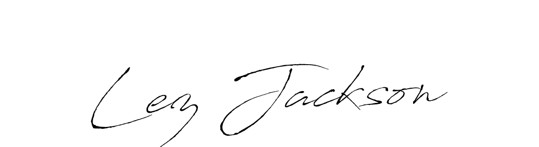 Make a beautiful signature design for name Lez Jackson. With this signature (Antro_Vectra) style, you can create a handwritten signature for free. Lez Jackson signature style 6 images and pictures png