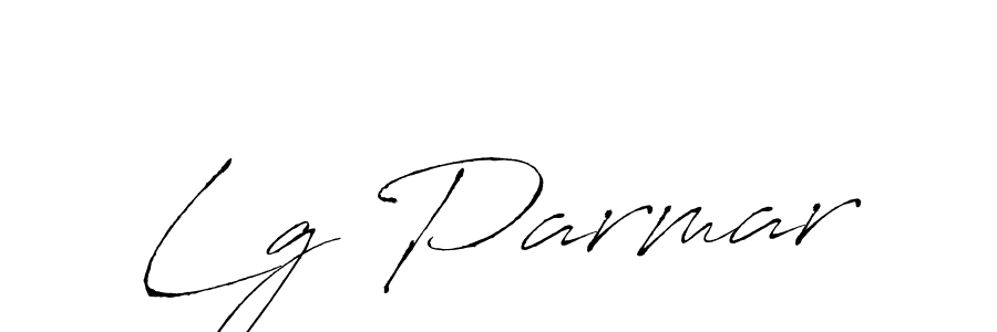 How to make Lg Parmar name signature. Use Antro_Vectra style for creating short signs online. This is the latest handwritten sign. Lg Parmar signature style 6 images and pictures png