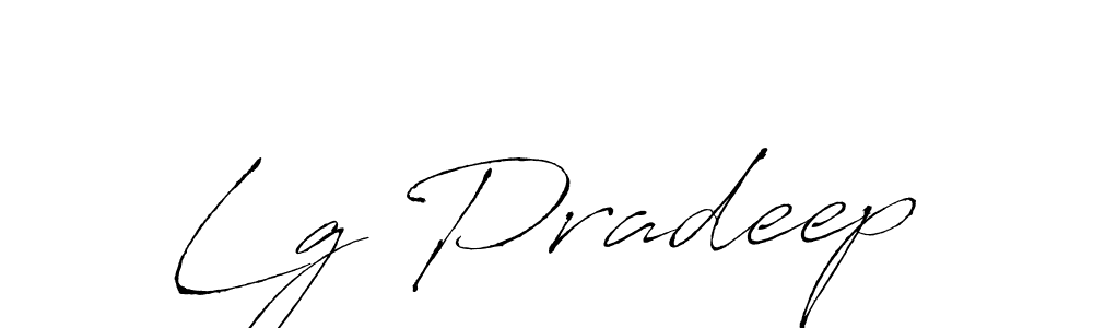 Lg Pradeep stylish signature style. Best Handwritten Sign (Antro_Vectra) for my name. Handwritten Signature Collection Ideas for my name Lg Pradeep. Lg Pradeep signature style 6 images and pictures png