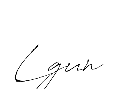 Make a beautiful signature design for name Lgun. With this signature (Antro_Vectra) style, you can create a handwritten signature for free. Lgun signature style 6 images and pictures png