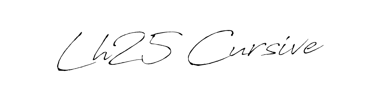 The best way (Antro_Vectra) to make a short signature is to pick only two or three words in your name. The name Lh25 Cursive include a total of six letters. For converting this name. Lh25 Cursive signature style 6 images and pictures png