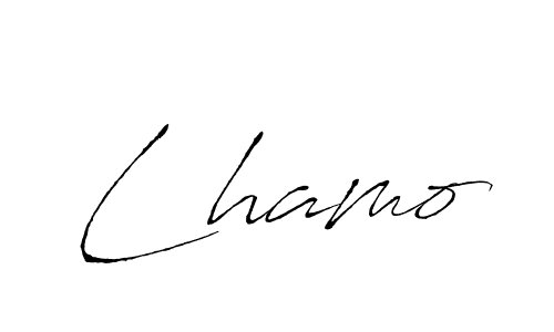 Make a beautiful signature design for name Lhamo. With this signature (Antro_Vectra) style, you can create a handwritten signature for free. Lhamo signature style 6 images and pictures png