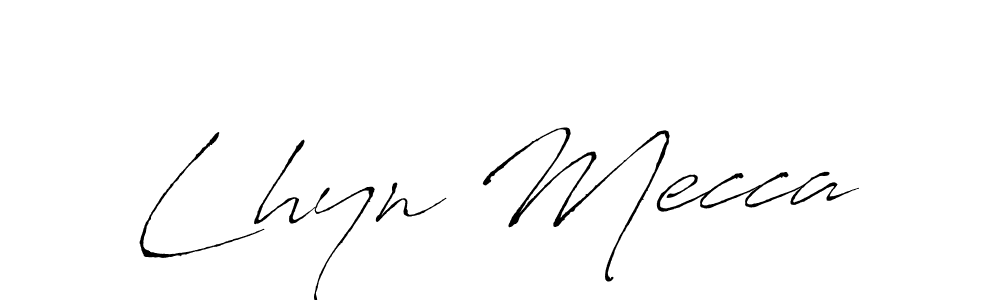 Lhyn Mecca stylish signature style. Best Handwritten Sign (Antro_Vectra) for my name. Handwritten Signature Collection Ideas for my name Lhyn Mecca. Lhyn Mecca signature style 6 images and pictures png