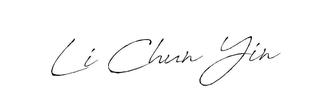 Li Chun Yin stylish signature style. Best Handwritten Sign (Antro_Vectra) for my name. Handwritten Signature Collection Ideas for my name Li Chun Yin. Li Chun Yin signature style 6 images and pictures png