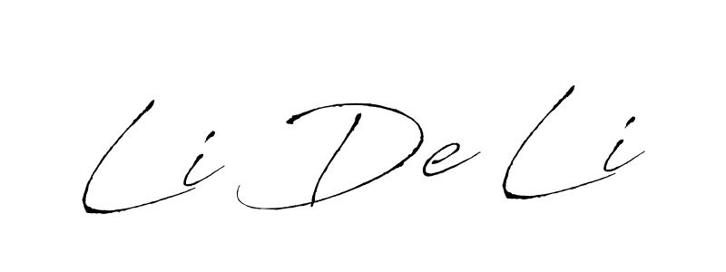 Li De Li stylish signature style. Best Handwritten Sign (Antro_Vectra) for my name. Handwritten Signature Collection Ideas for my name Li De Li. Li De Li signature style 6 images and pictures png