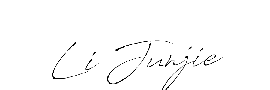 Design your own signature with our free online signature maker. With this signature software, you can create a handwritten (Antro_Vectra) signature for name Li Junjie. Li Junjie signature style 6 images and pictures png