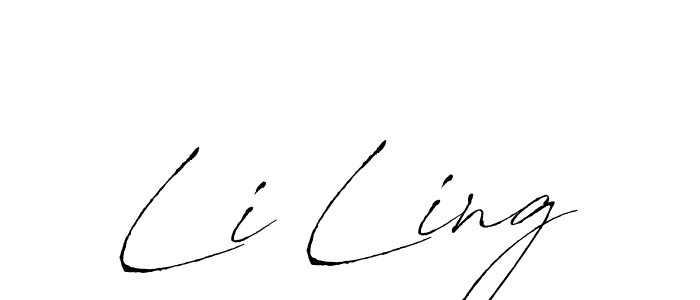 Make a beautiful signature design for name Li Ling. With this signature (Antro_Vectra) style, you can create a handwritten signature for free. Li Ling signature style 6 images and pictures png