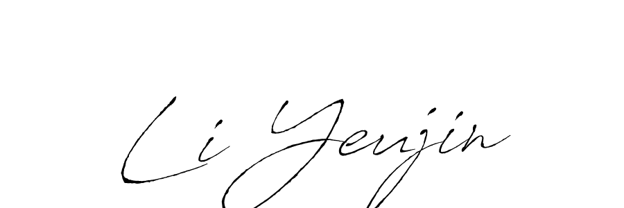 Make a beautiful signature design for name Li Yeujin. With this signature (Antro_Vectra) style, you can create a handwritten signature for free. Li Yeujin signature style 6 images and pictures png