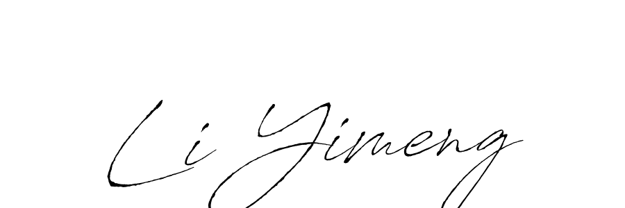 Li Yimeng stylish signature style. Best Handwritten Sign (Antro_Vectra) for my name. Handwritten Signature Collection Ideas for my name Li Yimeng. Li Yimeng signature style 6 images and pictures png