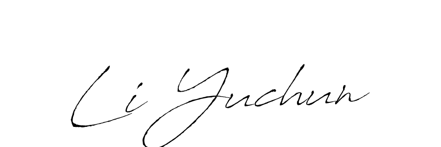 Create a beautiful signature design for name Li Yuchun. With this signature (Antro_Vectra) fonts, you can make a handwritten signature for free. Li Yuchun signature style 6 images and pictures png