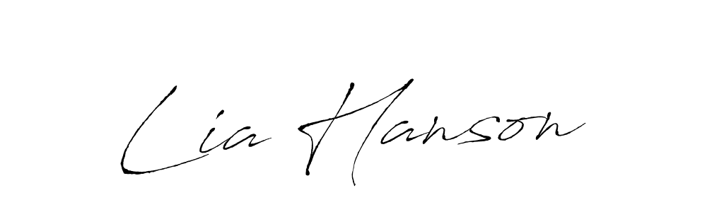 Lia Hanson stylish signature style. Best Handwritten Sign (Antro_Vectra) for my name. Handwritten Signature Collection Ideas for my name Lia Hanson. Lia Hanson signature style 6 images and pictures png