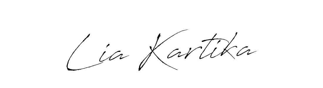 Antro_Vectra is a professional signature style that is perfect for those who want to add a touch of class to their signature. It is also a great choice for those who want to make their signature more unique. Get Lia Kartika name to fancy signature for free. Lia Kartika signature style 6 images and pictures png