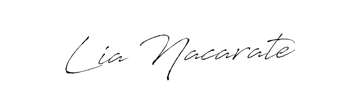 Lia Nacarate stylish signature style. Best Handwritten Sign (Antro_Vectra) for my name. Handwritten Signature Collection Ideas for my name Lia Nacarate. Lia Nacarate signature style 6 images and pictures png