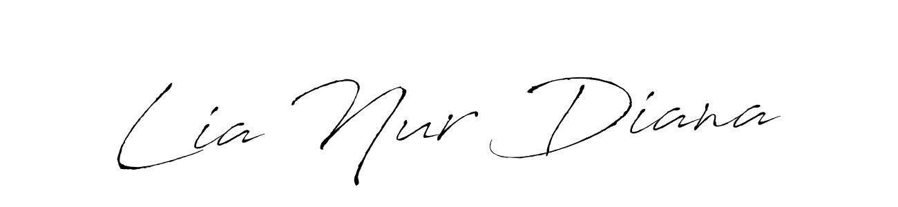 Create a beautiful signature design for name Lia Nur Diana. With this signature (Antro_Vectra) fonts, you can make a handwritten signature for free. Lia Nur Diana signature style 6 images and pictures png