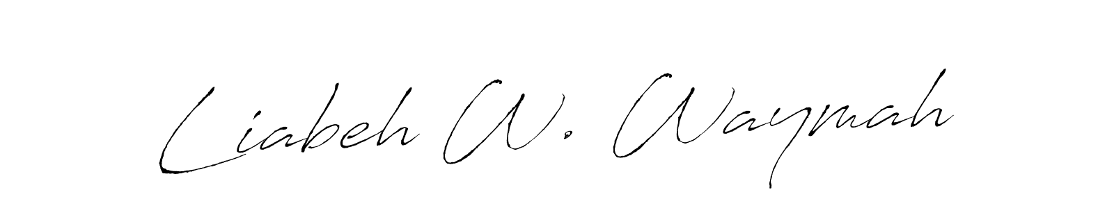 Make a beautiful signature design for name Liabeh W. Waymah. With this signature (Antro_Vectra) style, you can create a handwritten signature for free. Liabeh W. Waymah signature style 6 images and pictures png