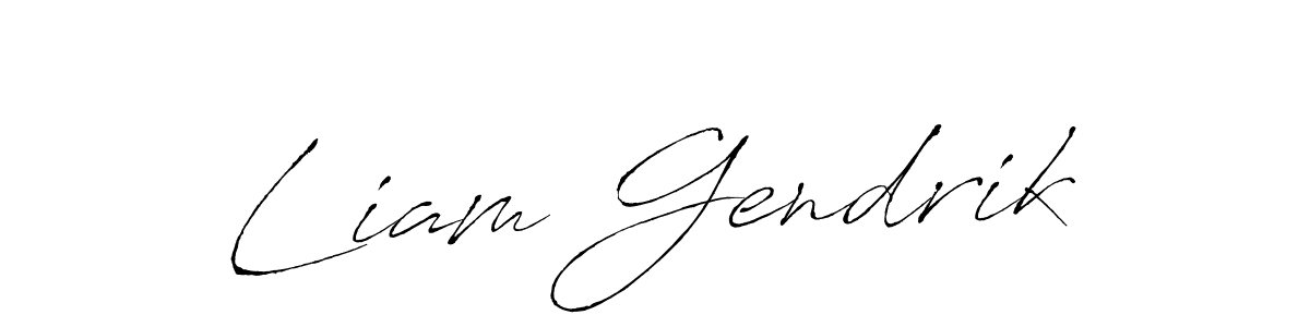 Make a beautiful signature design for name Liam Gendrik. With this signature (Antro_Vectra) style, you can create a handwritten signature for free. Liam Gendrik signature style 6 images and pictures png