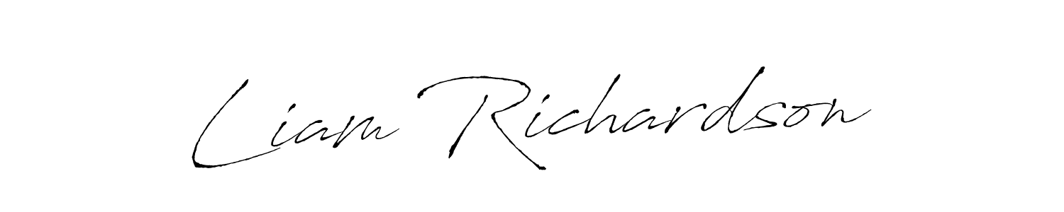 Make a beautiful signature design for name Liam Richardson. With this signature (Antro_Vectra) style, you can create a handwritten signature for free. Liam Richardson signature style 6 images and pictures png