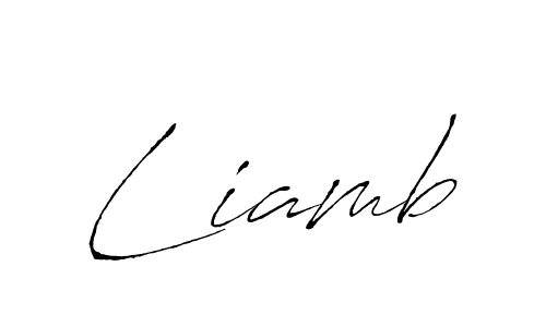 Liamb stylish signature style. Best Handwritten Sign (Antro_Vectra) for my name. Handwritten Signature Collection Ideas for my name Liamb. Liamb signature style 6 images and pictures png