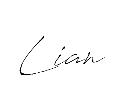Use a signature maker to create a handwritten signature online. With this signature software, you can design (Antro_Vectra) your own signature for name Lian. Lian signature style 6 images and pictures png