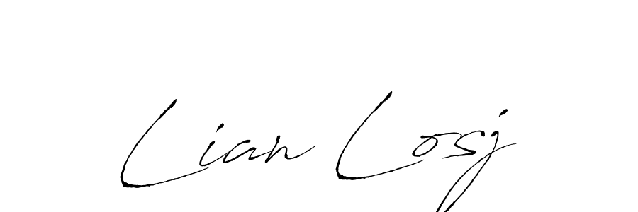 Lian Losj stylish signature style. Best Handwritten Sign (Antro_Vectra) for my name. Handwritten Signature Collection Ideas for my name Lian Losj. Lian Losj signature style 6 images and pictures png