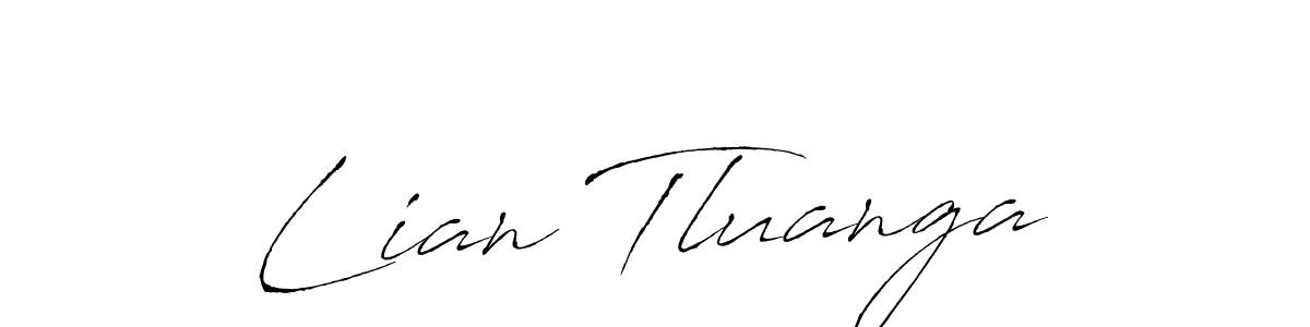 How to make Lian Tluanga name signature. Use Antro_Vectra style for creating short signs online. This is the latest handwritten sign. Lian Tluanga signature style 6 images and pictures png