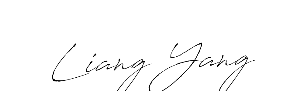 Liang Yang stylish signature style. Best Handwritten Sign (Antro_Vectra) for my name. Handwritten Signature Collection Ideas for my name Liang Yang. Liang Yang signature style 6 images and pictures png