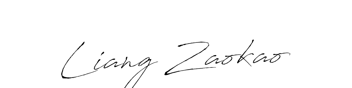 This is the best signature style for the Liang Zaokao name. Also you like these signature font (Antro_Vectra). Mix name signature. Liang Zaokao signature style 6 images and pictures png