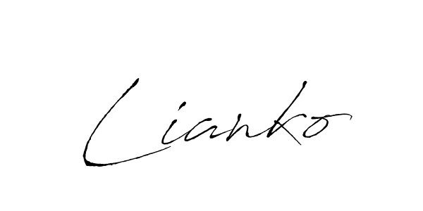 The best way (Antro_Vectra) to make a short signature is to pick only two or three words in your name. The name Lianko include a total of six letters. For converting this name. Lianko signature style 6 images and pictures png