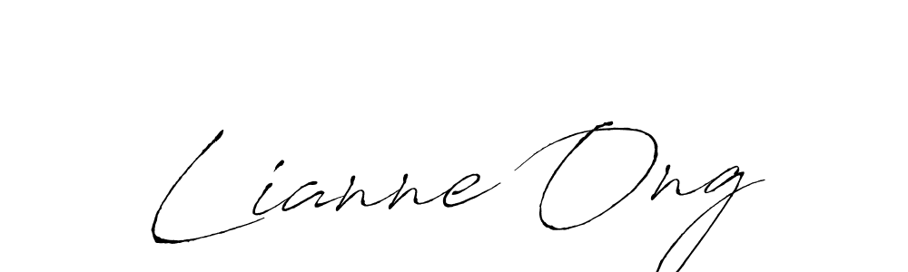 Design your own signature with our free online signature maker. With this signature software, you can create a handwritten (Antro_Vectra) signature for name Lianne Ong. Lianne Ong signature style 6 images and pictures png