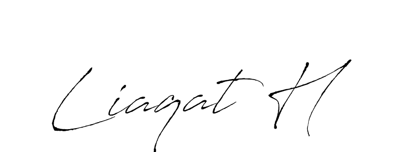 Make a beautiful signature design for name Liaqat H. With this signature (Antro_Vectra) style, you can create a handwritten signature for free. Liaqat H signature style 6 images and pictures png